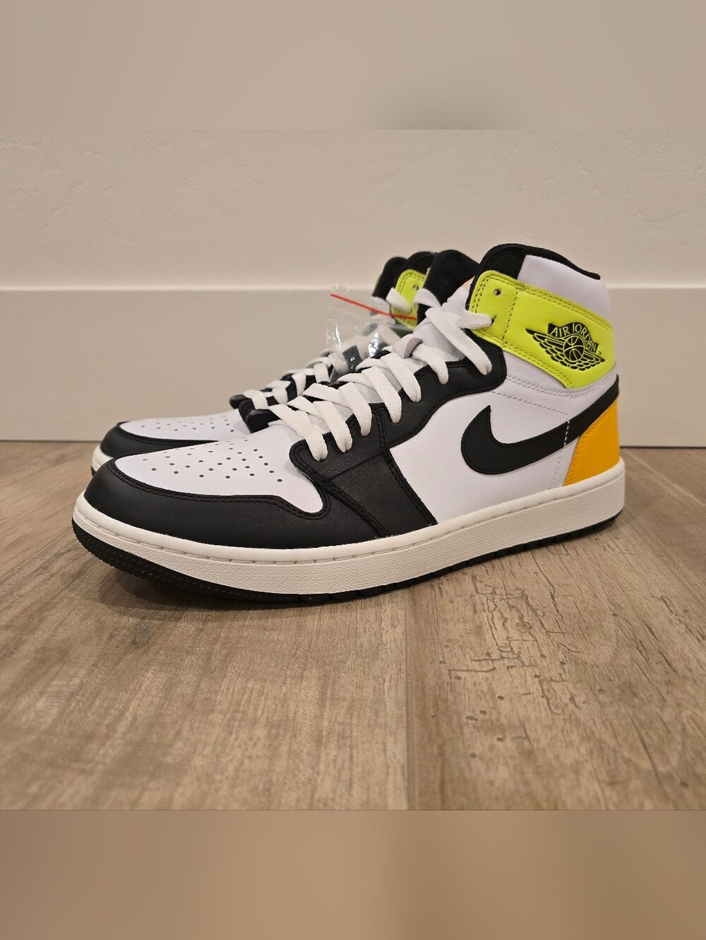 JORDAN RETRO 1 HIGH OG VOLT GOLD GOLF SHOES MENS